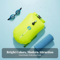 Inflatable Aquatic Buoy with Dry Bag Sturdy Construction Inflatable Dry Bag Buoy Outdoor Water Safety Buoyancy Aid Lightweight