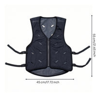 Ventilated Evaporative Cooling Vest Breathable Cooling Vest with Adjustable Straps Zippered Sleeveless for Hot Weather Work
