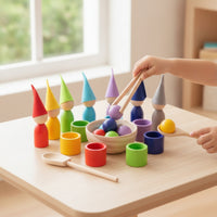 Color-Sorting Toy Sensory Color Sorting Toy Balls in Cups Game Preschool Learning for Toddlers, Home, Classroom