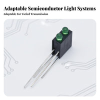 Clear Polarity Marking two-colorColor Light Emitting Diode housing Integrated Holder signal Light upright Alignment Electronic Component for Electronics Hobbyists, Engineers, Technicians, Control Panels, printed PCBs, DIY endeavors