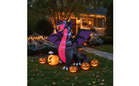 Inflatable Dragon with Pumpkin Giant Halloween Inflatable Dragon for Lawn