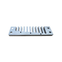 Brushed Metal Aluminum Alloy Harmonica Comb Long-Lasting Harmonica Comb with 10 Slots Lightweight Hardware Wear-Resistant for Builders, Customization