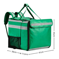 Support Rods Insulated Takeout Backpack PVC Coated Motorcycle Delivery Backpack Reflective Strips