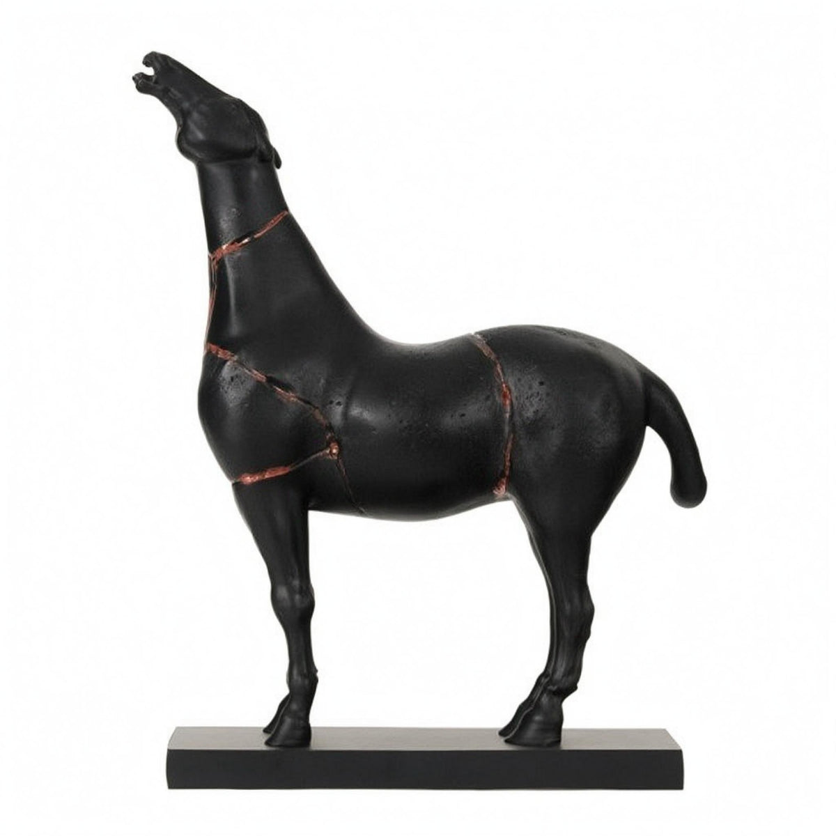 Standing Horse Figurine Sturdy Horse Statue on a Base