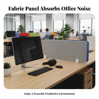 Fabric Surface Clamp-on Desk Divider Thickened Design Office Furniture Acoustic Privacy Screen Reduces Distractions for Remote Workers, Call Center Agents, Employers, Workstation, Classroom, Library