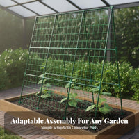 A-Shaped Support Cucumber Trellis Heavy Duty Cucumber Trellis Kit Sturdy Vegetable Climbing Rack for Home Growers, Gardeners, Backyard, Greenhouse