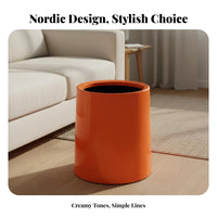 Nordic Design Trash Bin Large Capacity Cream Design Garbage Can Bathroom Garbage Can Simple Design Office Waste Bin Versatile