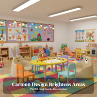 Rounded Corners children's Multi-Purpose Table Easy to Clean Toddler Activity Table Anti-Slip Foot Pads Solid Wood Legs for Toddlers, Preschoolers, Parents, Kindergarten, Playroom, Daycare, Bedroom