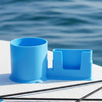 Paddle Board Cup Holder Secure Cup Holder with Phone Slot Accessory Molded Plastic Deep for Paddleboarders