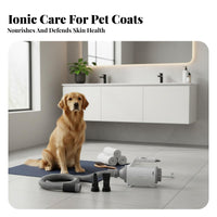 Low Noise Dog Hair Blower and Vacuum Adjustable Speed Pet Hair Vacuum Dryer Powerful Suction All-in-Single Pet Groomer Quick Dry for Home Groomers