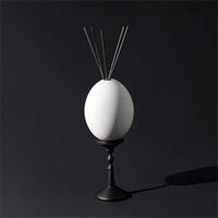 Egg Ornament with Stand Modern Resin Egg Sculpture Artistic for Entryway