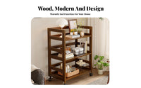Mobile with 360° Wheels Multi-Tier Rolling Trolley Versatile Use 4-Tier Rolling Organizer Space-Saving Design Storage Trolley Sturdy Construction for Homeowners, Apartment Dwellers, Living Room, Downice, Kitchen, Bedroom