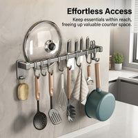 Bedroom and Closet Hanging Rack with Double Rod Design for Extra Storage, Waterproof Aluminium Hook and Pot Lid