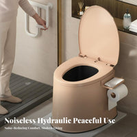 Bedside Commode with receptacle Supportive Armrests Mobility Aid Sturdy Construction