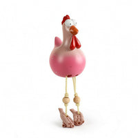 Chicken Statue with Dangling Legs Cartoon Chicken Figurine Cute for Desktop