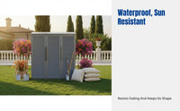 Outdoor Storage Cabinet, Aluminum Alloy, Waterproof, Sun-Resistant, Large Capacity