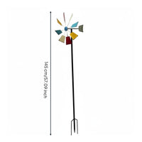Metal Wind Easy Installation Colorful Metal Yard Whirligig Hand-Painted