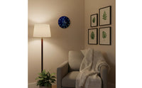 Modern Minimalist Design Night Sky Cat Clock Battery Operated Abstract Kitten Wall Clock Easy Installation Home Decor Luminous Effect for Bedroom