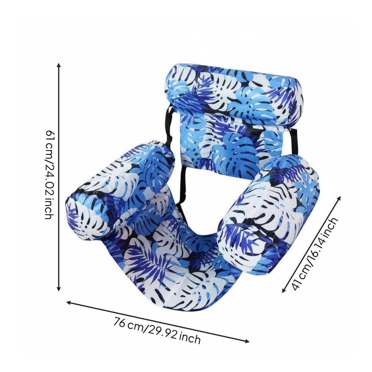 Easy to Inflate Inflatable Pool Lounger Lightweight Water Swing Chair PVC Floating Rest Seat High Buoyancy for Adults, Grown-Ups, Vacation