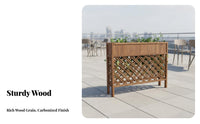 Lattice latticework Design Freestanding Garden Trellis with Base Space Divider Trellis Planter Box Weather-Resistant Privacy Partition Rustic aesthetic for Restaurant Owners, Apartment Dwellers, Balcony, Patio, Backyard, Terrace