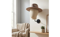 Textile-coveredCovered Wall-Mounted Mannequin Head Space-Saving Mannequin Head with Wall Mount Boutique-Style Hairpiece Display with Metal Arm Easy to Install for Retailers, Cosplayers, Collectors, Retail Store, Salon, Closet