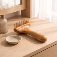Relaxation Wooden Massage Comb Soothing Scalp Massager with Handle Invigorating Head Scalp Massager Comb Burrunrestricted for Travel