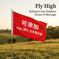 Polyester Pennant Banner Flags with Stainless Steel Pole, Outdoor Advertising Flags for Business Grand Opening Party Garland Decorations