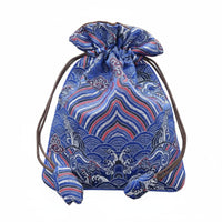 Multipurpose Chinese Silk Pouch Reusable Silk Brocade Pouch Assorted Colors and Designs for Collectors, Women, Home Storage, Travel, Parties