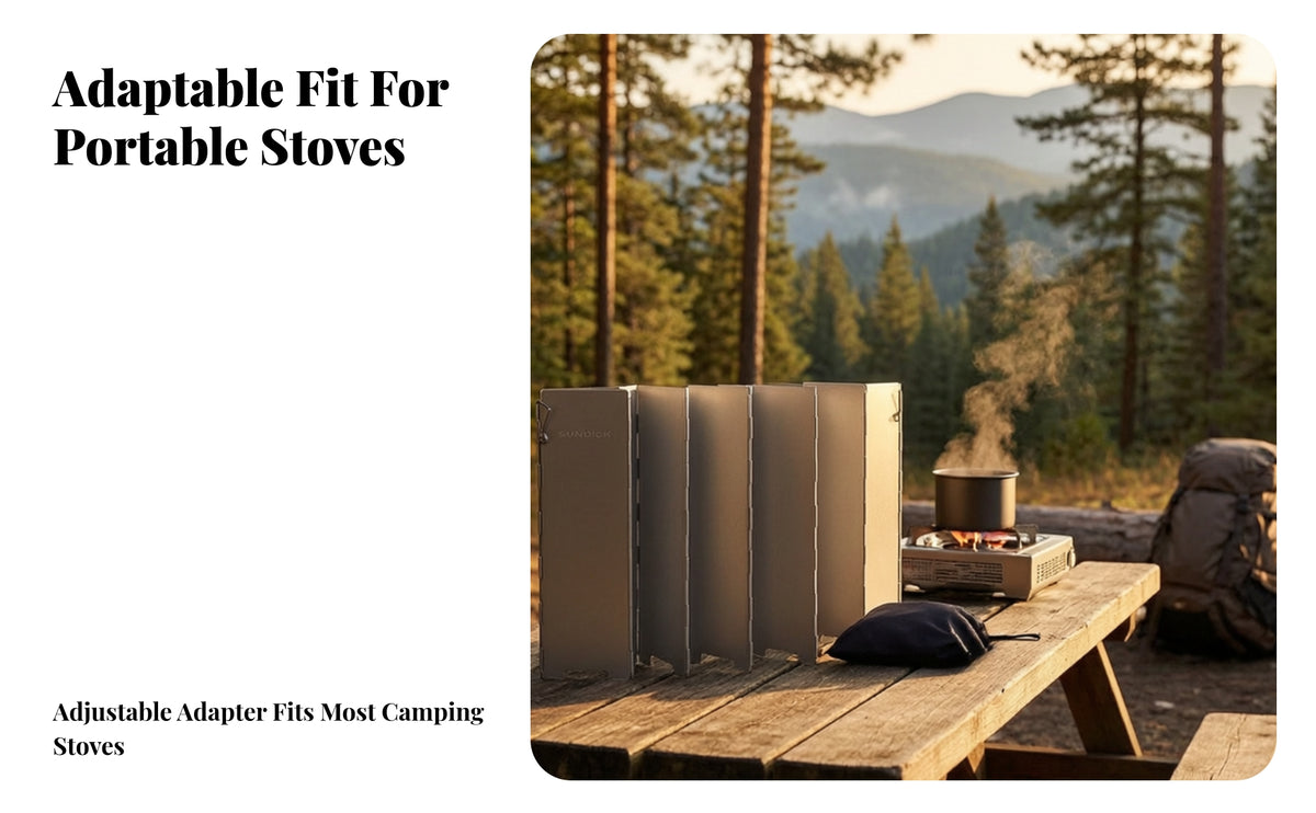 Windproof | Stainless Steel Ground Pegs, Aluminum camping cooker Windscreen, for Outdoor Cooking