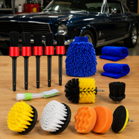 Car Cleaning Kit Car Detailing Kit Drill Attachment Tools Set with Bucket