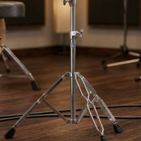 Drum Cymbals Stand Holder with Counterweight Chrome Cymbals Stand Holder with Extending Arm Adjustable for Percussionists, Stage, Production Studios, Rehearsal Rooms