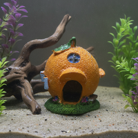 Aquarium Simulation Orange House Ornament for Fish and Shrimp Breeding Hideout