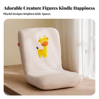 Removable and cleanable Cover stuffed animal Armchair Soft Fleece Texture cubShaped Floor Sofa Lowsilhouette Design children's Furniture Child-Safe for Toddlers, Babies, Parents, storybook corner, Playroom, Nursery, Bedroom