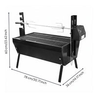 Briquette-Fueled Barbecue Grill Vented Portable Rotisserie Barbecue Painted Finish Rotisserie Grill
