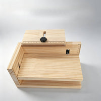 Manual Labeling Bracket Solid Wood Labeling Bracket with Ruler Precision for Workshops
