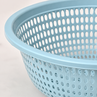 Round Colander Bowl, Synthetic Rice Strainer for Washing Fruits Vegetables, Hollow Design Pasta Strainer, Food-Grade Kitchen Tool