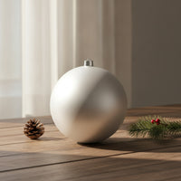Matte Silver Christmas Ball Ornament Decorative Christmas Ornament Modern Bauble Odorless for Mantel