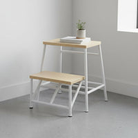 Combination Purpose Ladder Stool Space-Saving 2 Step Stool Non-Slip Feet Small Step Ladder for Kitchen, Living Room, Bedroom