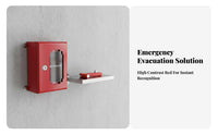 Break-Glass Entry Device Storage Unit Highly Visible Safety Apparatus High-Visibility Red Emergency Container for Business Owners, Homeowners
