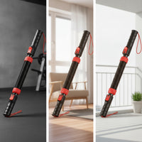 Adjustable Forearm Exerciser with Wrist Cords Spring-Loaded Wrist Exerciser Non-Slip Arm Strength Bar Heavy-Duty for Climbers, Athletes, Home Gym