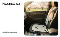 All-Season Cartoon Bear Car Seat Cushion Anti-Slip Cute Car Seat Cover Universal Fit for Children, Young Adults, SUVs, Road Trips