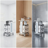 Salon Cart with Drawers Sturdy Rolling Salon Cart Beauty Trolley for Nail Technicians