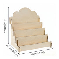 Wooden Greeting Card Display Stand Space-Saving Postcard Display Rack for Office