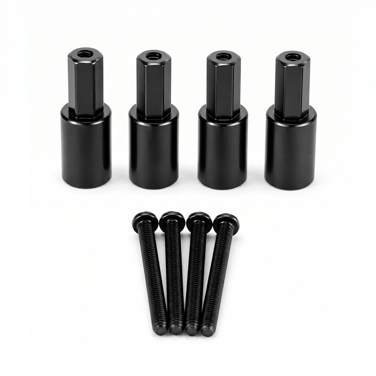 4 Pieces Hex Coupler RC Parts Wheel Hub Hex Coupler CNC Machined Screw Set