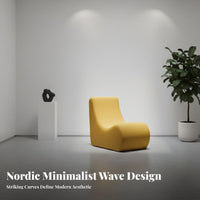Undulating Sofa Wave-Shaped business-grade Furniture Nordic and aesthetic Lounge Seating for Interior Designers, curvedhitects, Library, Office Lobby, Art Gallery