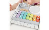 Multifunction Piano Xylophone Drum Toy Numbered Keys Xylophone Toy Colored Kids Plaything Included Mallets for Children