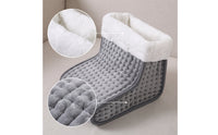 Electric Foot Warmer Soft Foot Warmer Boot Quilted Heated Boot for Home, Office