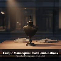 Velvet Mannequin Head with Shoulders Multi-Purpose Mannequin Head Stand