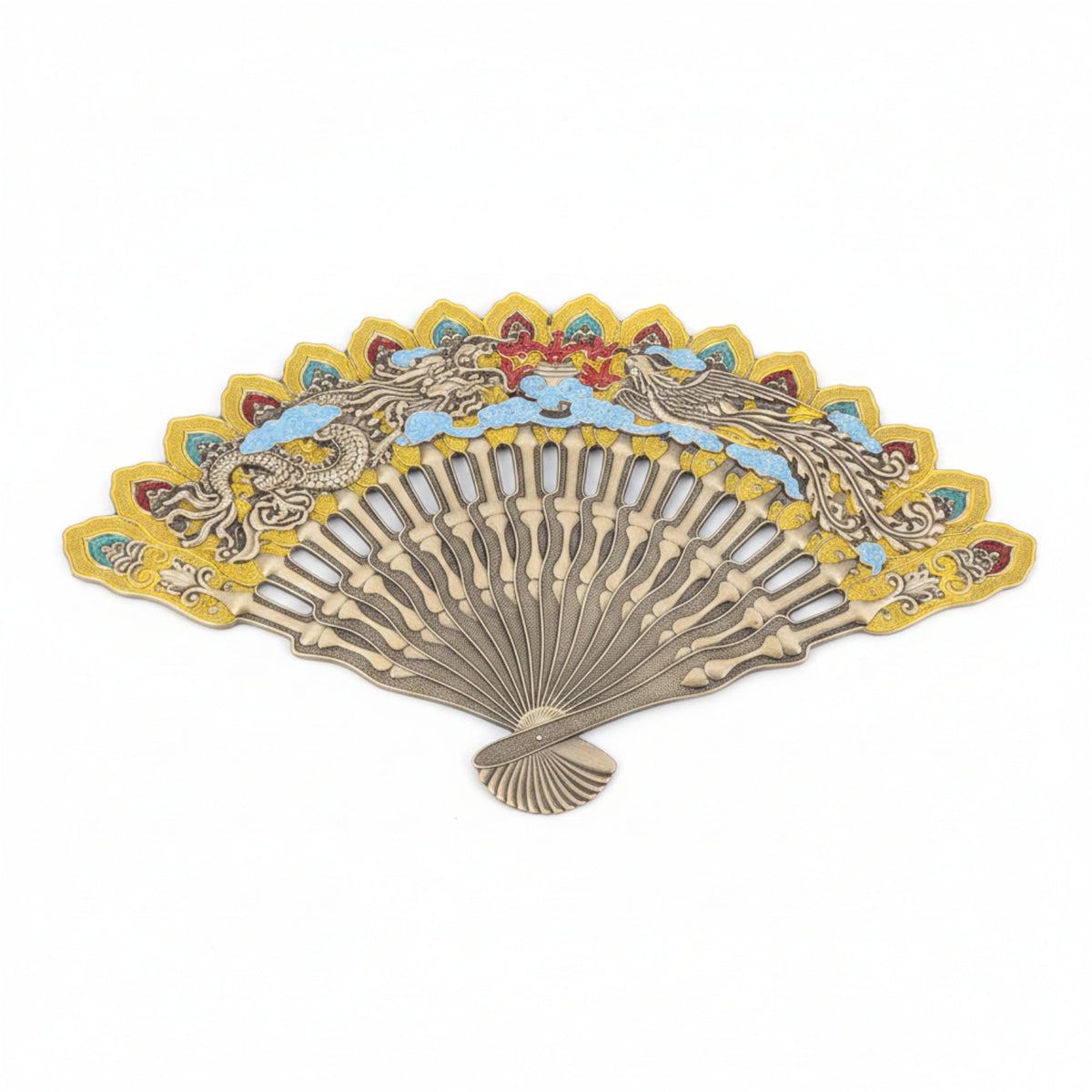 Folding Hand Fan Traditional Chinese Folding Fan Antique-Style for Dancers