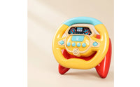Lights and Sounds Steering Wheel Toy with Music Light-up Toy Steering Wheel with Buttons Colorful Interactive Dashboard Simulated for Babies, Toddlers, Kids, Travel